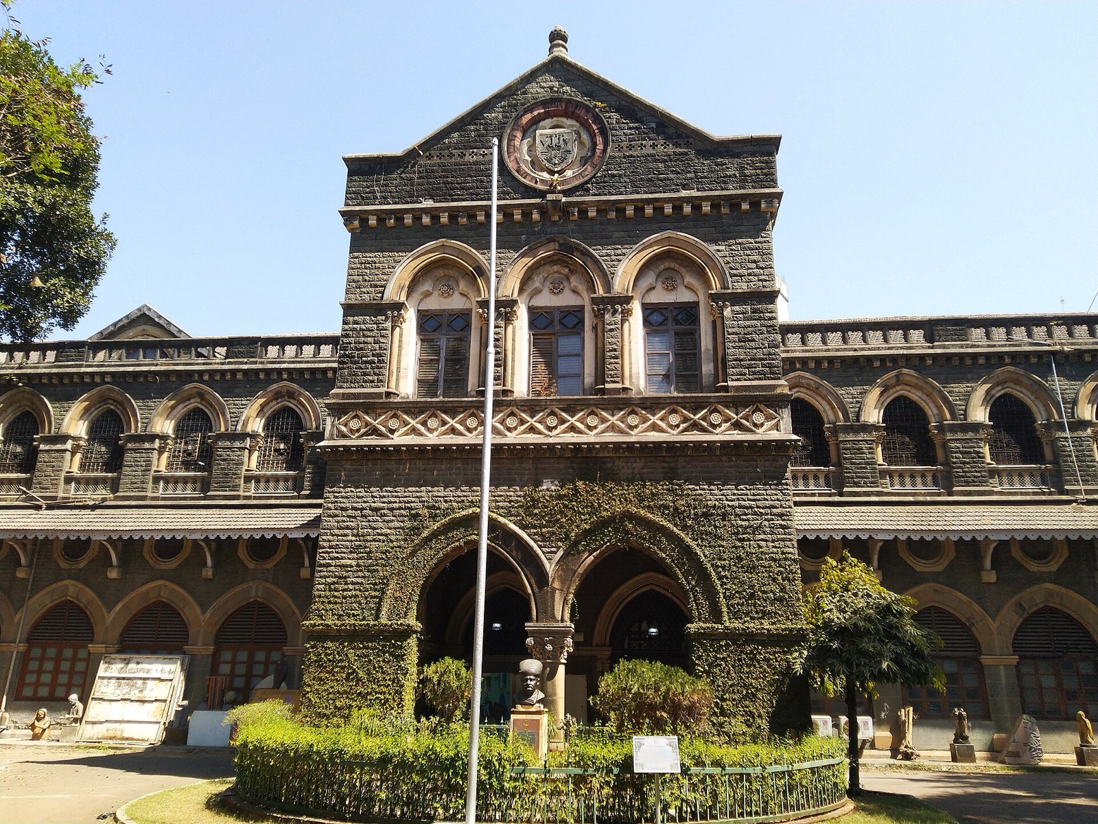 Stone facade of the Sir J. J. School of Art building in Mumbai
