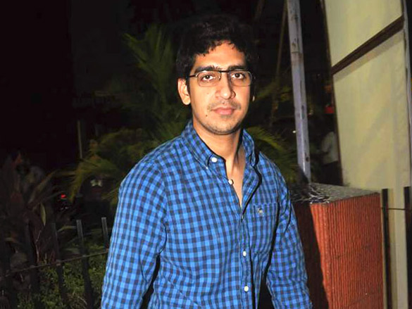 Ayan Mukerji in a blue checked shirt at a Mumbai event