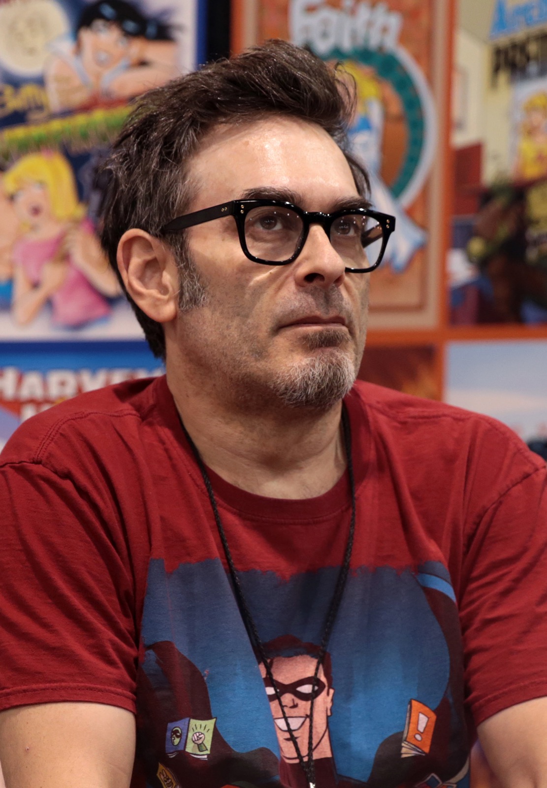 Dan Parent speaking at a comic convention panel